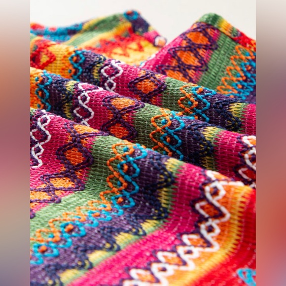 NWT Multicolored Ethnic Wavy Pattern Round Neck Sleeveless Tank Top S M L X L - Picture 12 of 13